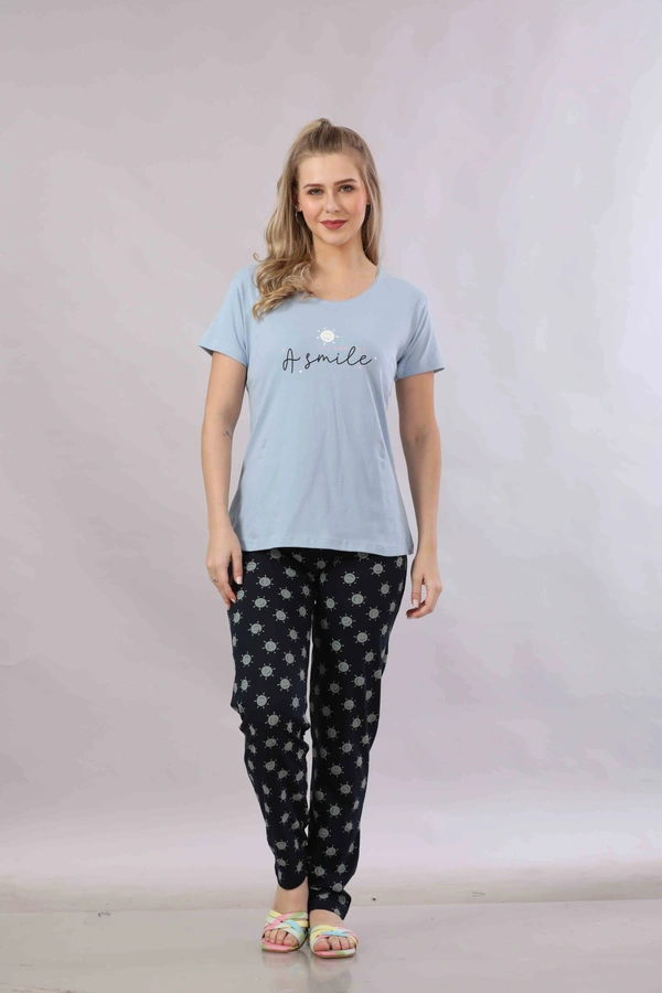 Vee MAX Vee Max Printed Womens  Womens Night Suits - Blue, XL