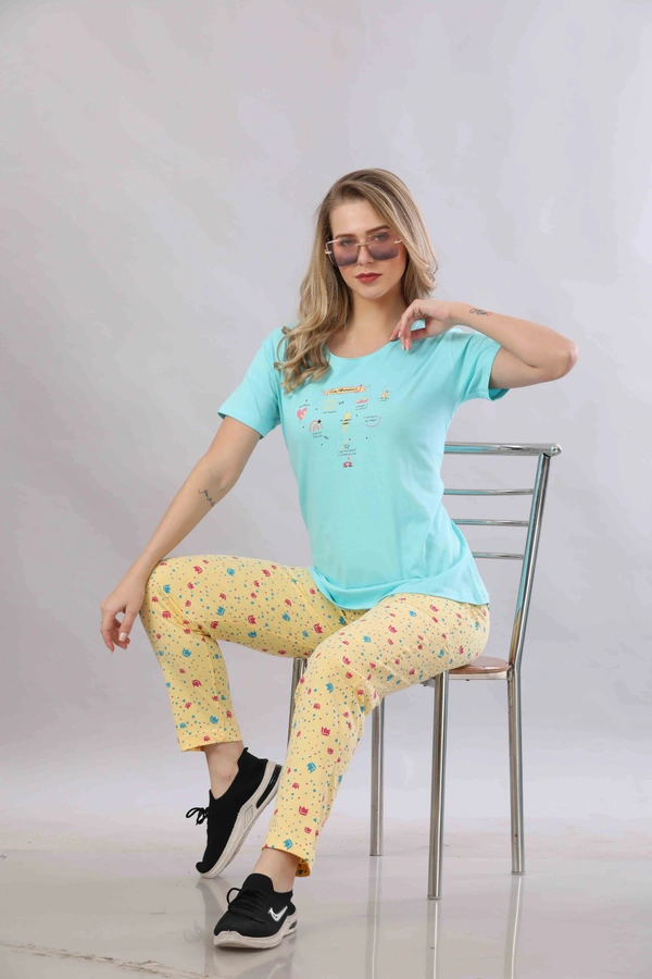 Vee MAX Vee Max Printed Womens  Womens Night Suits - Sky Blue, M