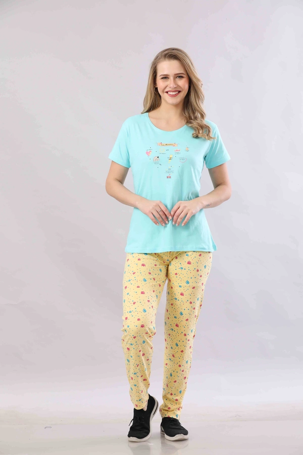 Vee MAX Vee Max Printed Womens  Womens Night Suits - Sky Blue, M