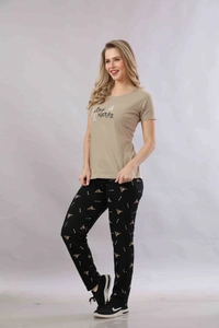 Vee MAX Vee Max Printed Womens  Womens Night Suits - Brown, S