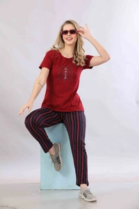 Vee MAX Vee Max Printed Womens  Womens Night Suits - Red, S