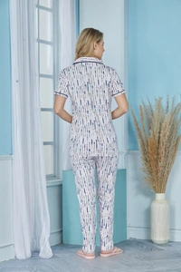 Vee MAX Vee Max Womens Printed Collar Night Suit - Grey, 2XL