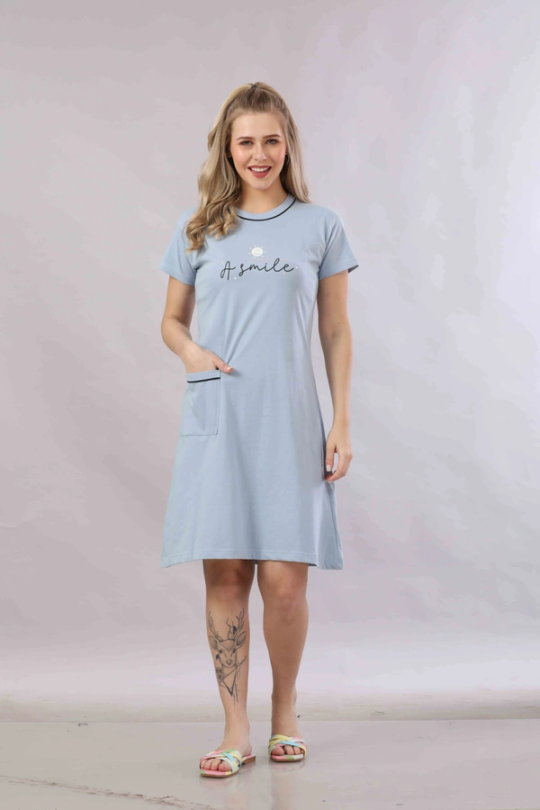 Vee MAX Vee Max Womens Printed  Long Top - Blue, 2XL