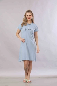 Vee MAX Vee Max Womens Printed  Long Top - Blue, 2XL