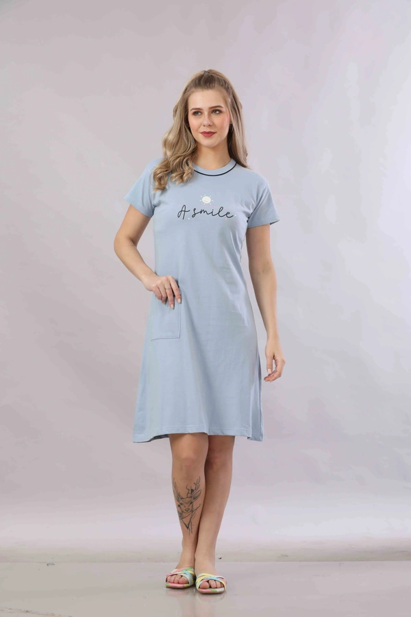 Vee MAX Vee Max Womens Printed  Long Top - Blue, 2XL
