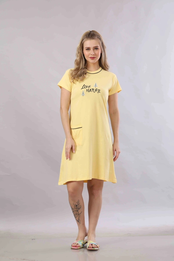Vee MAX Vee Max Womens Printed  Long Top - Yellow, L