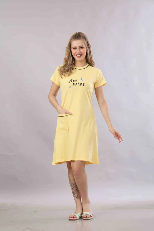 Vee MAX Vee Max Womens Printed  Long Top - Yellow, L