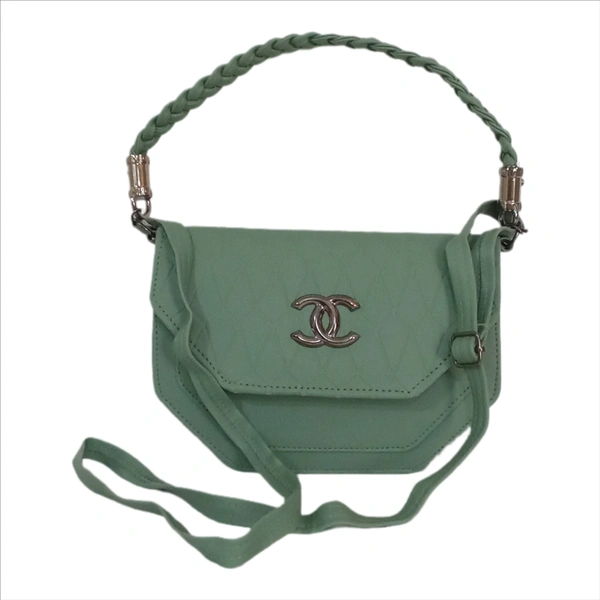 Logu's  Pu Leather 2 Way Handle Designer Handbag For Women  - Jungle Mist