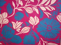 Logu's Multicolour printed reusable jute bag - Lavender Magenta