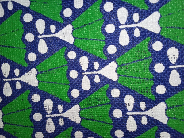 Logu's Multicolour printed reusable jute bag - Blue