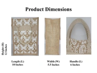 Logu's Printed Eco-friendly reusable Jute lunch Bag