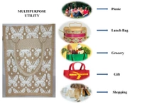 Logu's Printed Eco-friendly reusable Jute lunch Bag