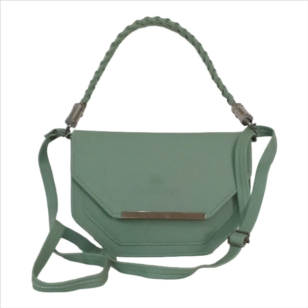 Logu's  Pu Leather 2 Way Handle Hand/Sling Bag For Women  - Blue Romance