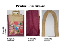 Logu's Peacock Printed small jute bag