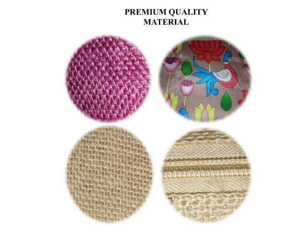 Logu's Peacock Printed small jute bag