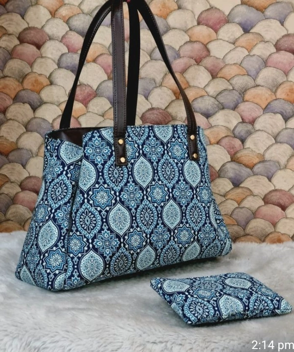 Logu's 3 Partition Hand Bag with free pouch
