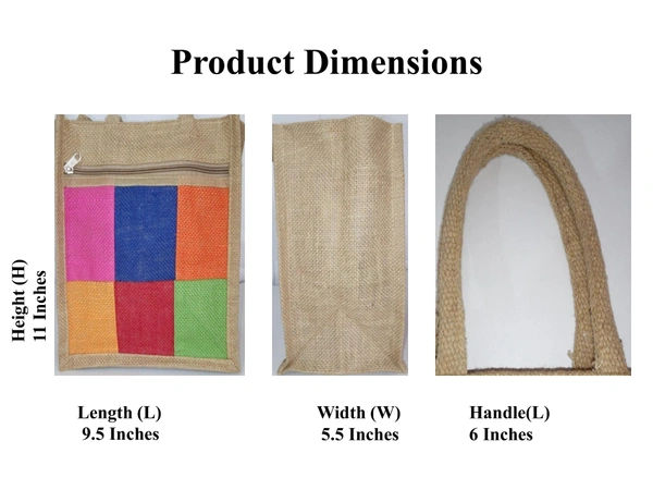 Logu's  Checked Jute Bag for Men and Women