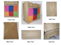 Logu's  Checked Jute Bag for Men and Women