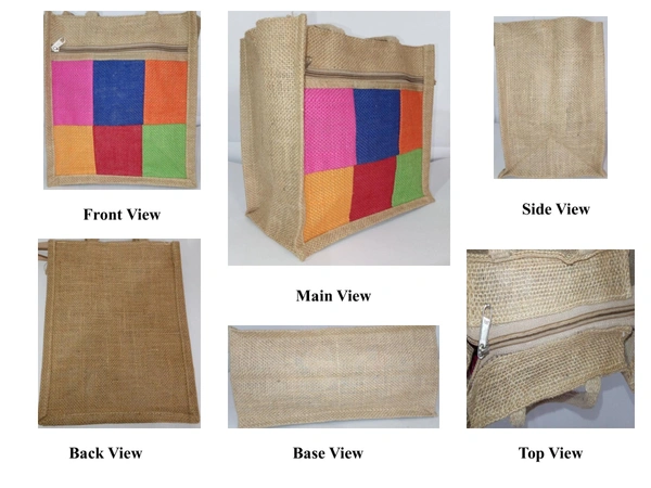 Logu's  Checked Jute Bag for Men and Women