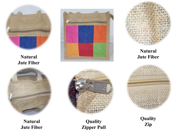 Logu's  Checked Jute Bag for Men and Women