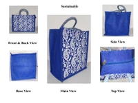 Logu's Printed Eco-friendly reusable Jute Bag - Light Orchid