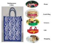 Logu's Printed Eco-friendly reusable Jute Bag - Light Orchid