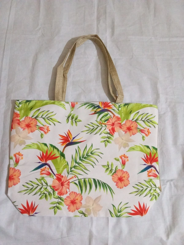 Logu's Floral Print Travel Bag - White