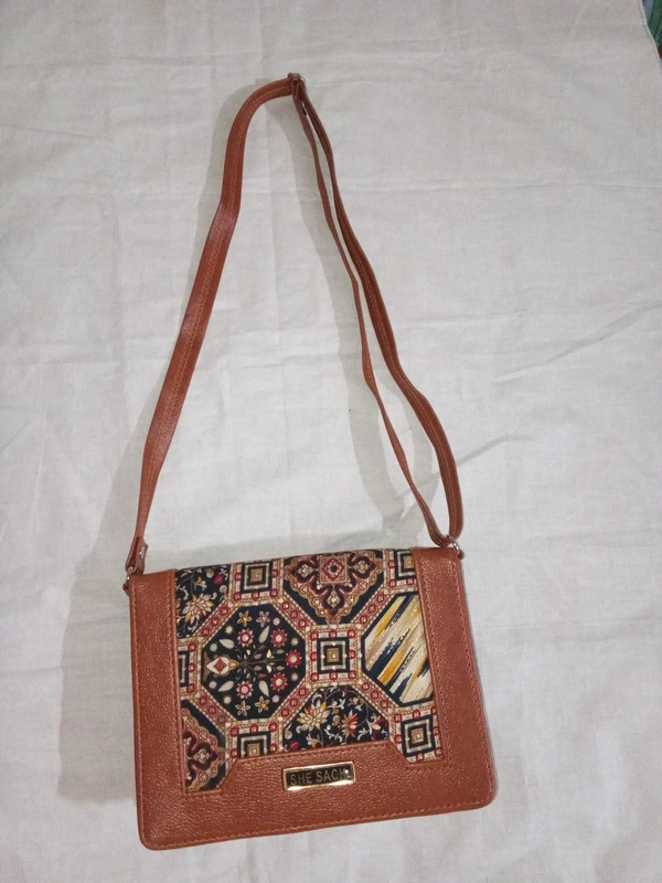 Logu's Designer Ikkat Sling Bag