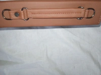 Designer Hand cum sling leather Bag - Black