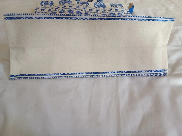 Logu's Elephant Pattern Canvas Bag