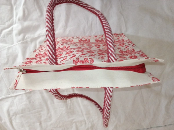 Logu's Elephant Pattern Canvas Bag