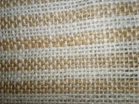 Small White Striped Transparent Jute Bag