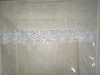 Logu's Plain transparent Jute Bag with Lace