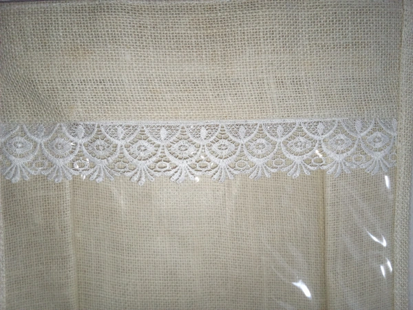 Logu's Plain transparent Jute Bag with Lace