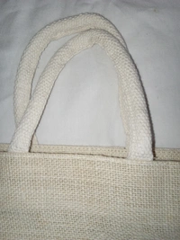 Logu's Plain transparent Jute Bag with Lace