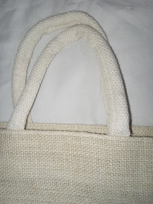 Logu's Plain transparent Jute Bag with Lace