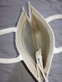 Logu's Plain transparent Jute Bag with Lace