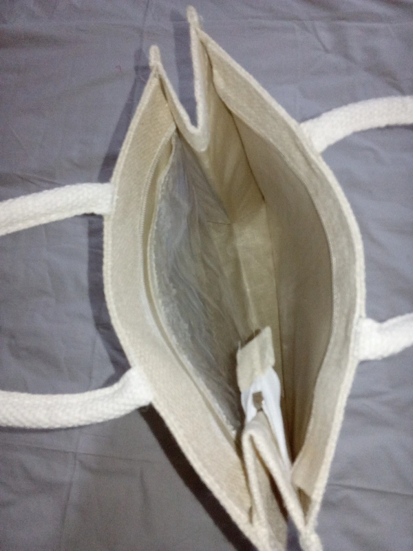 Logu's Plain transparent Jute Bag with Lace