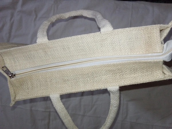 Logu's Plain transparent Jute Bag with Lace