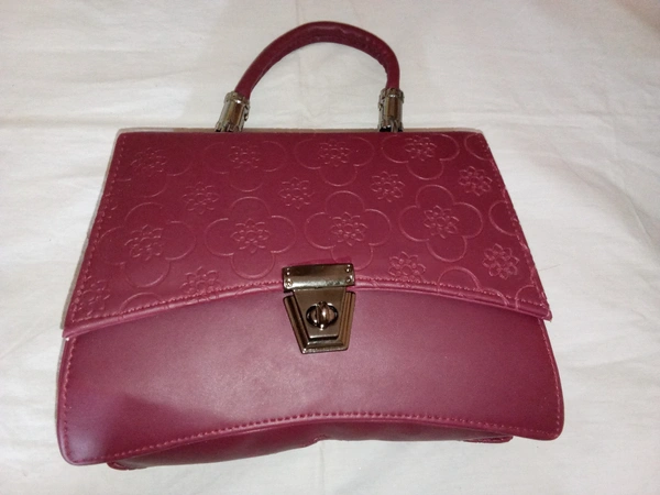 Logu's Designer Hand cum sling leather Bag - Stiletto