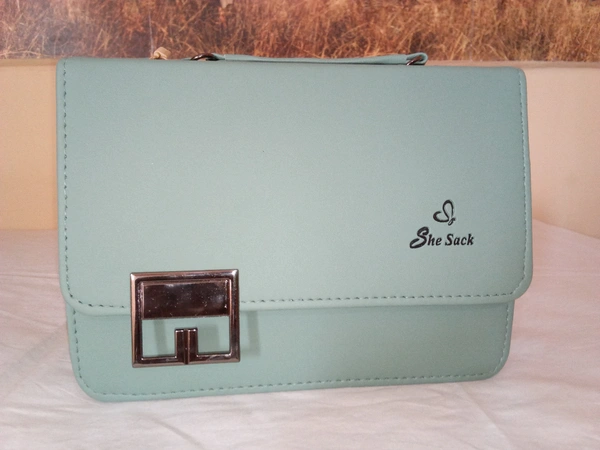 Designer Hand cum sling leather Bag - Jungle Mist