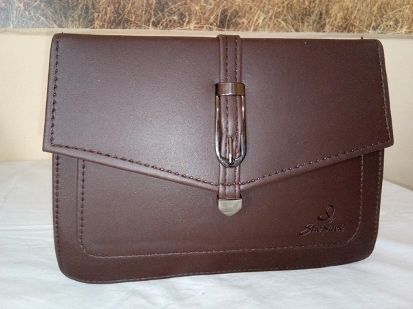 Logu's  Pu Plain Leather Ladies Cross Body Handbag - Carnaby Tan