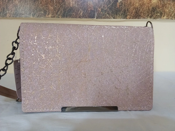 Logu's  Trendy Designer Glitter Cross Body Handbag For Women  - Peach