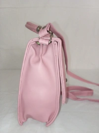 Logu's Hand Cum Sling Leather Bag For Women  - Orchid