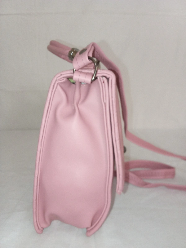 Logu's Hand Cum Sling Leather Bag For Women  - Orchid