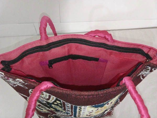 Logu's Rajasthani Antik Thela/Beautiful elephant embroidery design Handbag