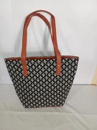 Logu's Beautiful Ikkat 5 Combo set Handbag - Black