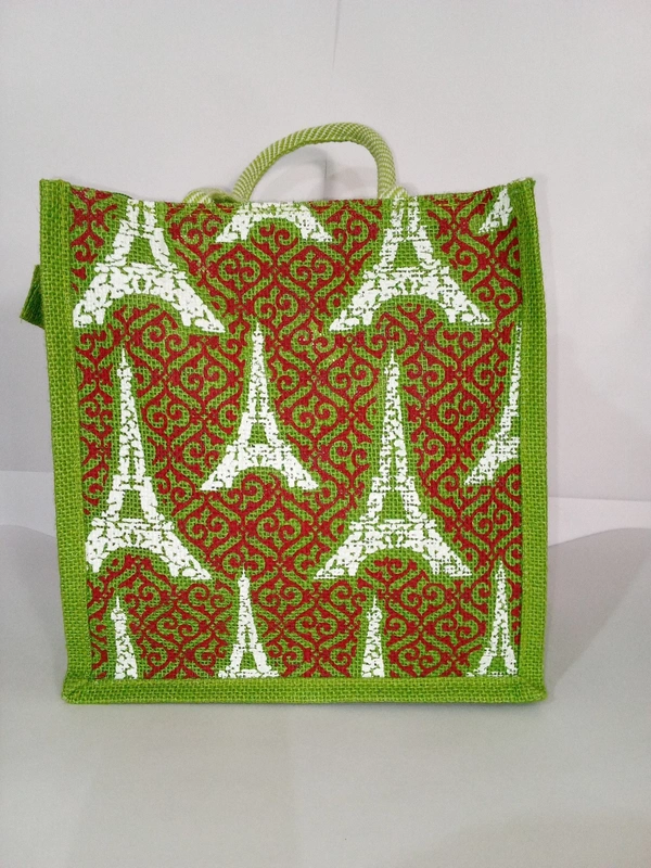 Logu's Printed Eco-friendly reusable Jute Bag - Apple