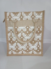 Logu's Printed Eco-friendly reusable Jute lunch Bag