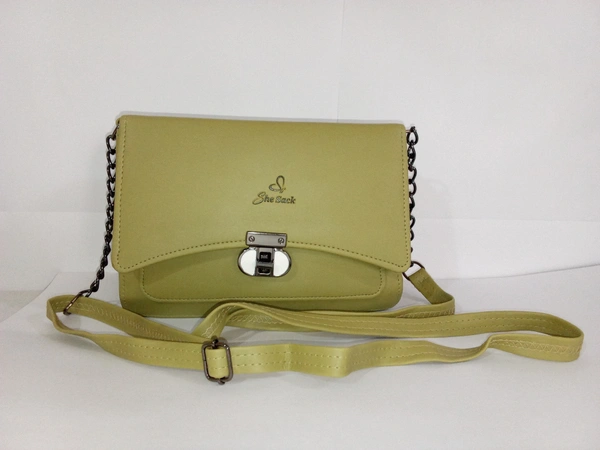 Logu's  Pu Leather Cross Body Handbag For Women  - Buddha Gold